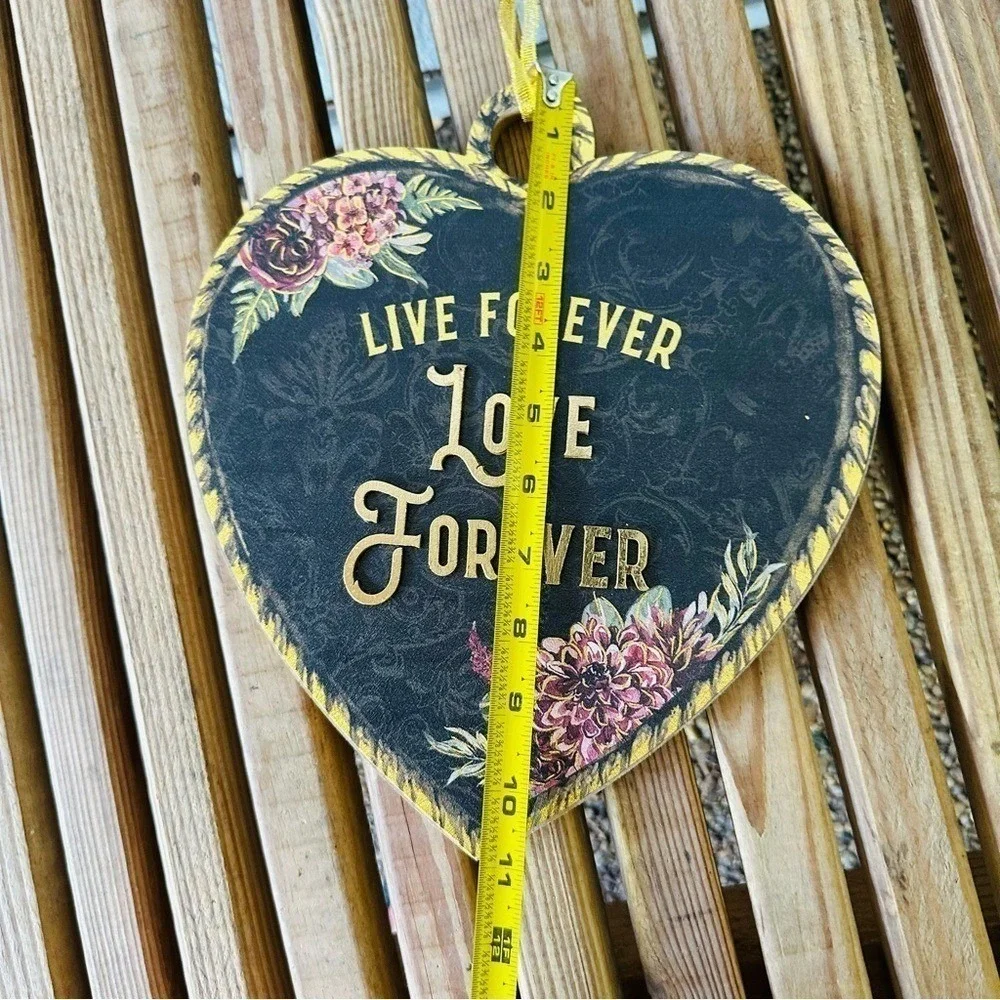 Michael's Halloween Wicked Garden Heart Gothic Live Forever Love Wall Art Plaque